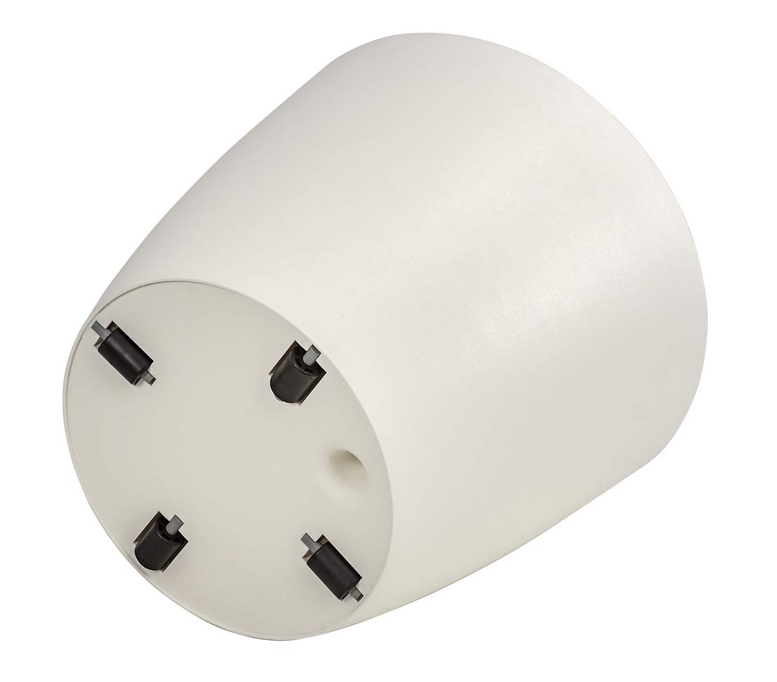 Dehner Maceta Mila con Sistema de autorriego, diámetro de 39 cm, Altura de 36 cm, plástico, Color Blanco