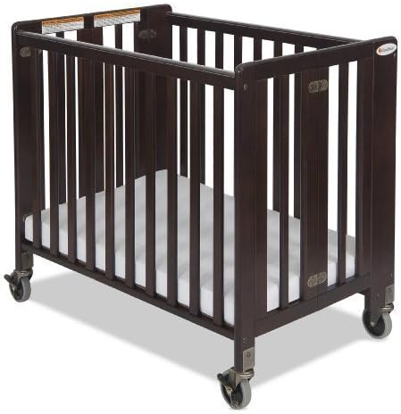 Foundations Hideaway Compact Sized Folding Crib, Antique Cherry by Foundations Worldwide