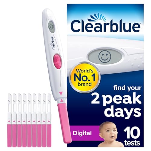 Clearblue Digital Ovulation Tests (OPK), Easy At Home Ovulation Test, 1 Digital Holder And 10 Ovulation Tests, Proven To Increase The Chances Of Getting Pregnant Naturally, Packaging May Vary