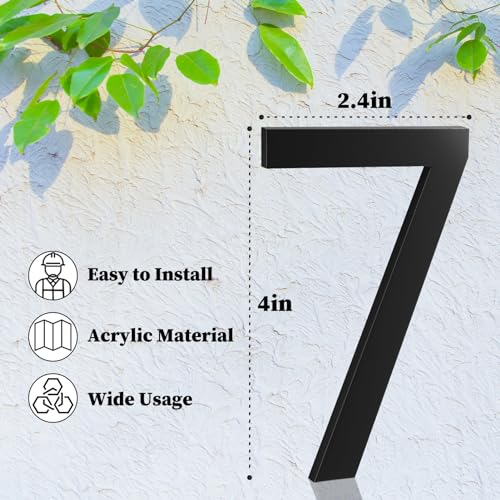 Image of 4 Inch House Numbers, Self-adhesive for Outside Mailbox House Number (1)