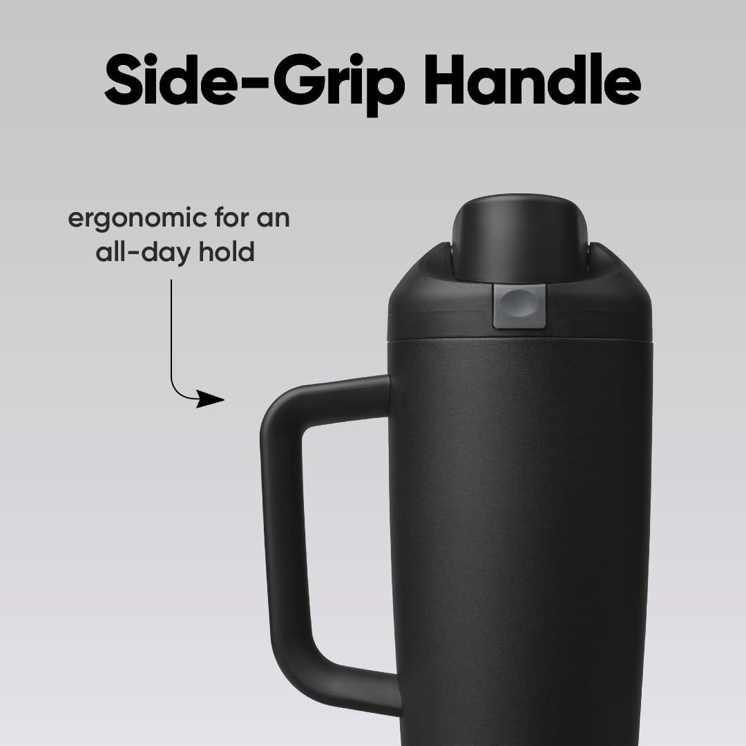 Owala FreeSip Tumbler - Stainless Steel - 30-oz. - Black (Very, Very Dark)