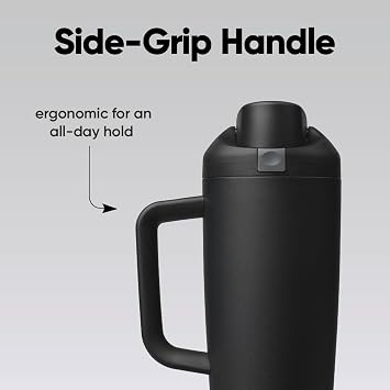 Owala FreeSip Tumbler Stainless Steel Water Bottle 30 oz Very, Very Dark