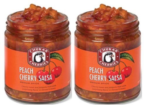 Salsa de melocotón y cereza (salsa de cereza y melocotón, 2 frascos)