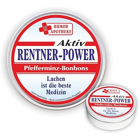 Pfefferminz Bonbon Metalldose - Rentner Power Cover