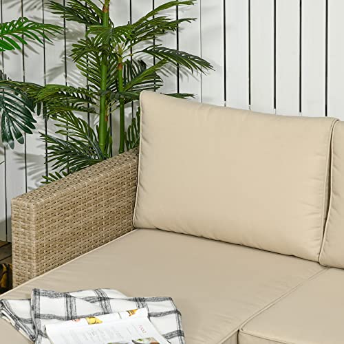 Outsunny US860-255V00KK0131 3 Piece Patio Wicker Furniture Set thumb #7
