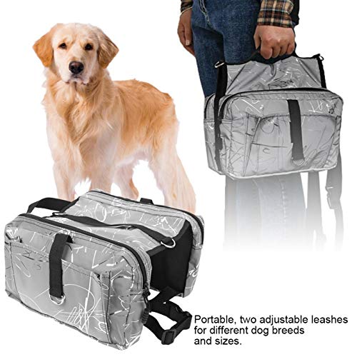 Fishawk Bolsa de sela para cães, mochila para cães, portátil, confortável, conveniente com cinto de