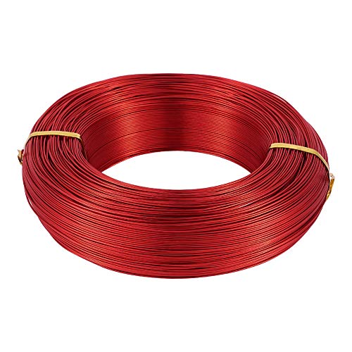 Fil en aluminium pour sculpter des armatures et loisirs créatifs rouge 105m