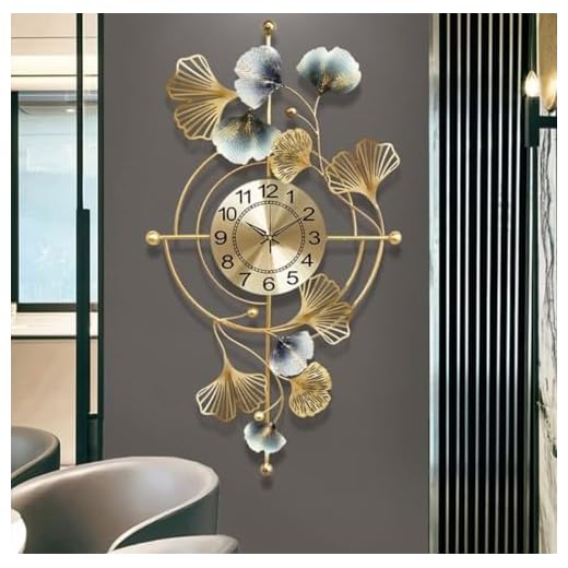 Decor Wishes Metal Wall Clock for Décor Designer Clock Big Stylish Unique Wall Decor Clock Decorative Wall Clock for Living Room Antique Wall Clock (Design 2)