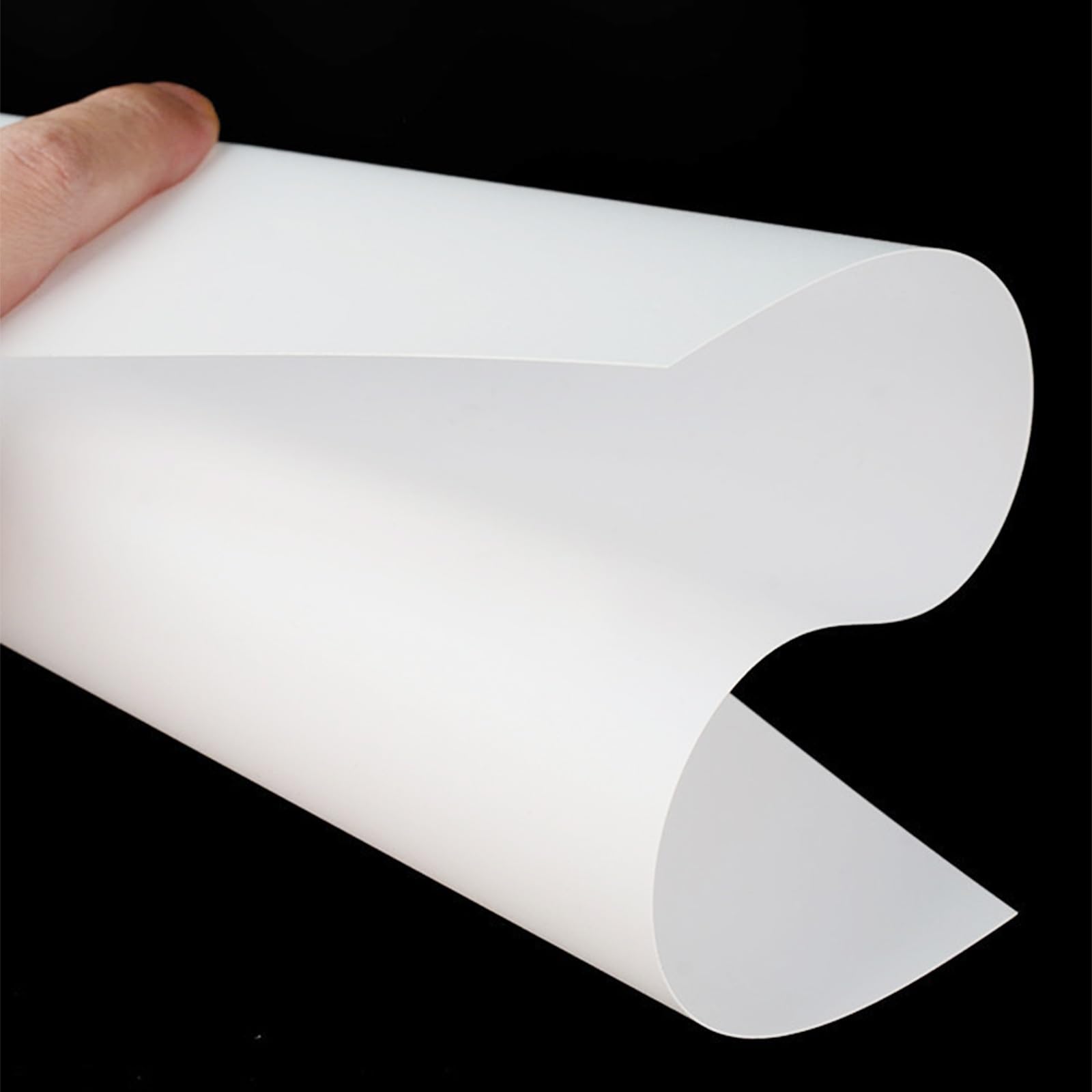 Hojas PP Negro/Blanco Escarchado 915x1220mm Paneles Plásticas Mate 0.4-2mm Espesor Láminas Polipropileno For Corte Láser Manualidades Maquetas Señalización Prototipos Plantillas(Blanco,Thick:1.5mm)
