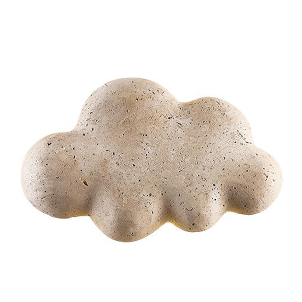 OZBMA Cloud Shape Wall Sconce Unique Vanity Sconces Natural Stone Mounted Lamp for Bedroom Bedside LED Ambient Lighting Headboard Décor Hallway Mirror