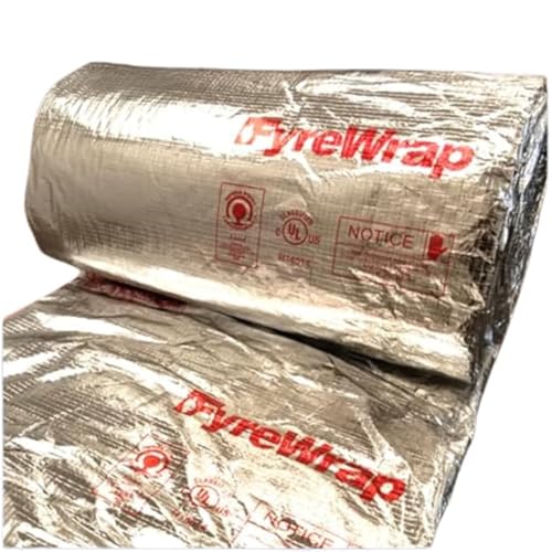 Two (2) Rolls of FyreWrap® Plenum Insulation Wrap 1/2" x 24" x 25' Roll, Unifrax Fire-Resistant Duct & Plenum Wrap, High-Temp HVAC Insulation