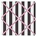Pink, Black and White Stripe Paris Fabric Memory/Memo Photo Bulletin Board by Sweet Jojo Designs