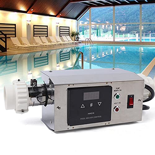 Kaibrite Pompe à chaleur pour piscine - 3 kW - En acier inoxydable - Chauffage électrique pour piscine - Thermostat 3 kW
