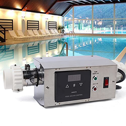 kangten Poolheizung Heater, 3KW Profi Poolheizungsthermostat Elektrisch Schwimmbadheizung Wärmepumpen SPA Bad Schwimmbad Thermostat für Schwimmbäder Hydrotherapie Pools