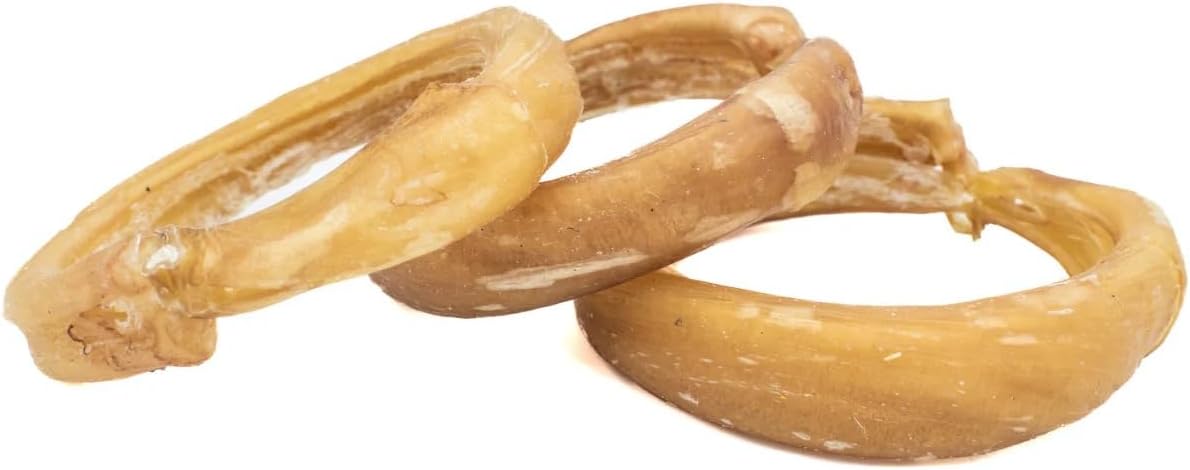 Bully Bunches All Natural Bully Stick Rings - Odour Free, Rawhide Free, Chemical Free - Long Lasting Beef Dog Chews - Fully Digestible Treat, Pack of 8 (Small Bully Stick Rings)