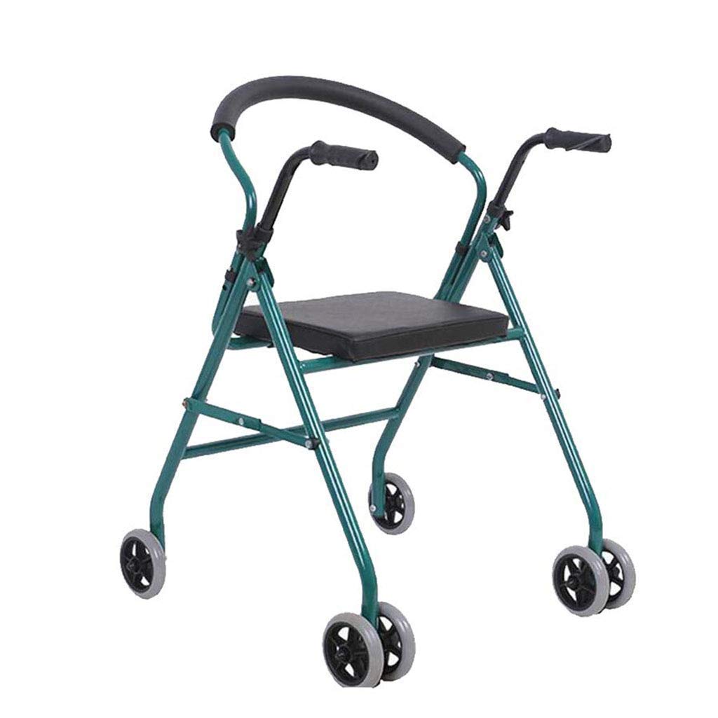 Walking Frame With Wheels, Height Adjustable Folding Lightweight