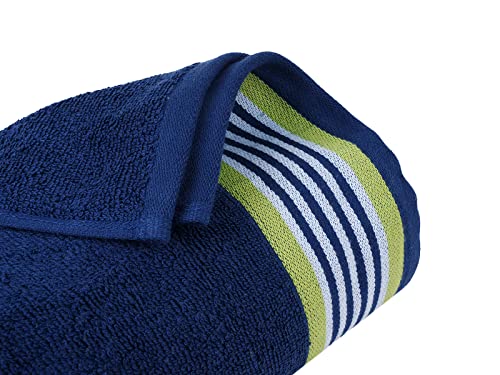 Image of Casa Copenhagen Germany Design - He & She Super Soft Collection 100% Super Soft Cotton Bath Towel Set (Size : 70 x 140 cm) - Spring Green & Iris Blue