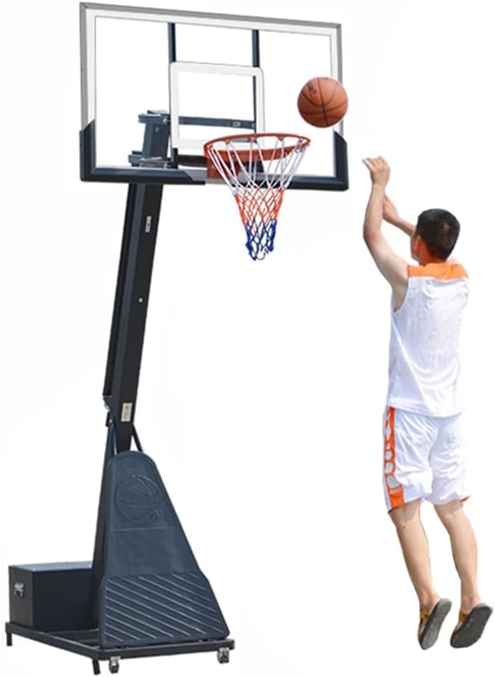 Basketball Rack with Wheels for Outdoor, 810ft Adjustable