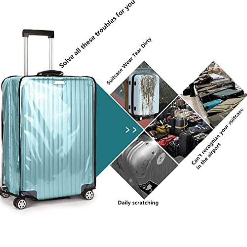 Luggage Covers for Suitcases 24 Inch – TSA Approved Heavy-Duty Luggage Protector Suitcase Cover, Thick Clear PVC Waterproof Sleeve with Full Velcro Closure, Fits 23"-24" Suitcases by GigabitBest - Image 7