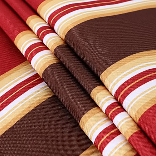 Image of MASTERCANOPY Patio Umbrella 9ft Replacement Canopy for 8 Ribs-Red Stripe Canopy Only