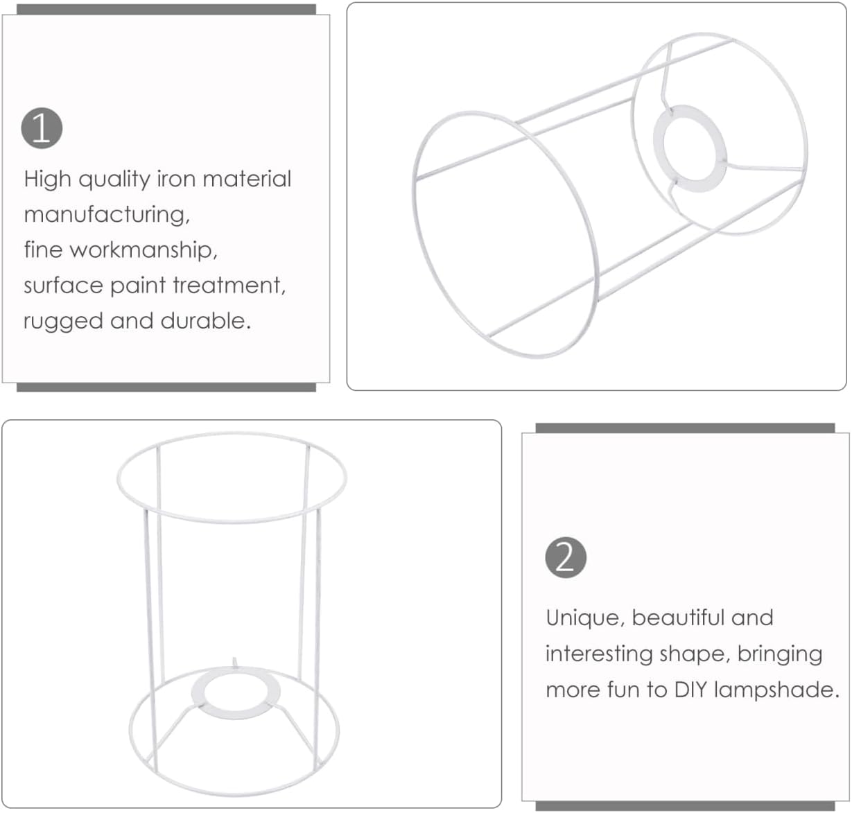 Healifty Lamp Shade Frame Wire Cage Replacement Pendant Light Frame with Bulb Guard Diy Lampshade Ring Accessory for Chandelier Bracket Ceiling Pendant Light Fixture 7.87 X 5.51 X 5.51 in