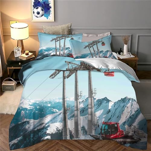 Housse de couette chiot sibérien 220x240 cm | Parure de lit microfibre 3D