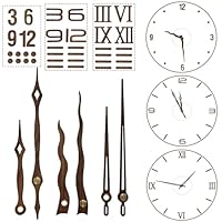 3 Sätze Uhrzeiger und Ziffern, CNYMANY Walnussholz DIY-Digitaluhr Ziffern-Wanduhr Zeiger-Ersatzteile, Uhrwerk-Mechanismus-Bausatz Uhr Zubehör Uhrreparatur