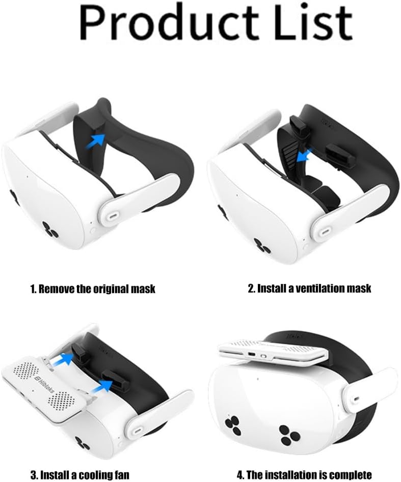 3S スペアフェイスインターフェイスパッド用の 2 つの冷却ファンを内蔵したプロフェッショナルバーチャルリアリティフェイスガード