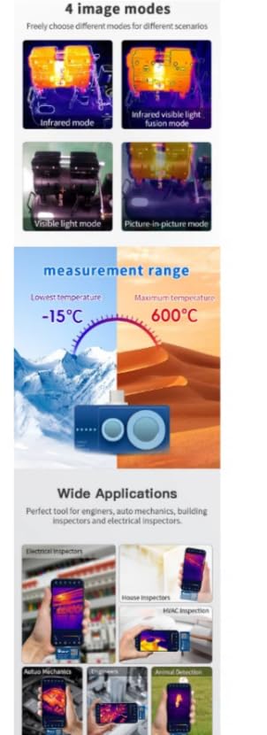 T7PRO ThermalImagingCamera 256 * 192 VisibleDualLens ThermalImager HeatingCircuit FaultDetect miniatura 7