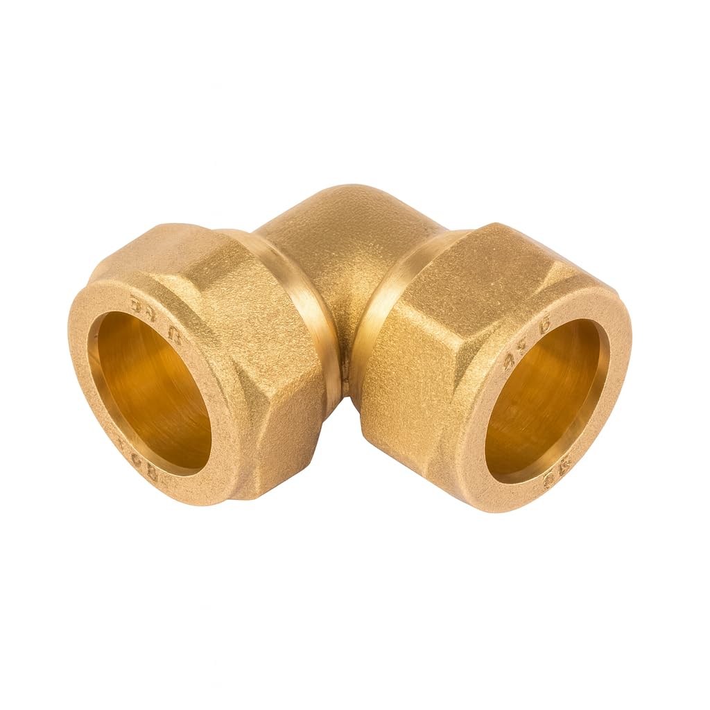 Westco 35mm Brass Compression Equal Elbow C x C J612 (DZR) – 90° Plumbing Pipe Fitting Connector