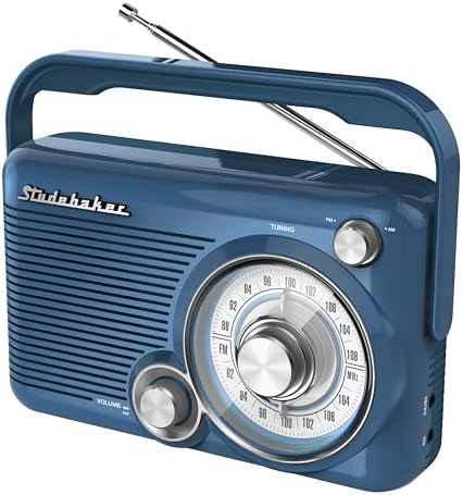 Amazon.com: ByronStatics Portable Radio AM FM, Vintage Retro Radio with ...