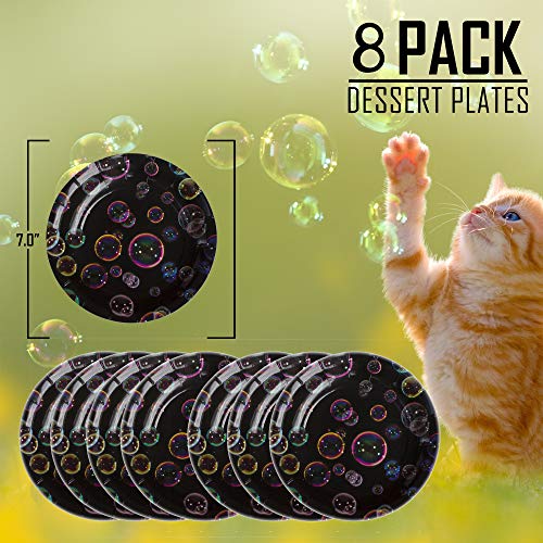 Havercamp Animal Bubbles Dinnerware Bundle | Luncheon Napkins, Dinner & Dessert Plates, Party Picks | Great for Animal Pet Themed Party, Kid\'s Birthday, Outdoor Picnic, Additional Party Supply