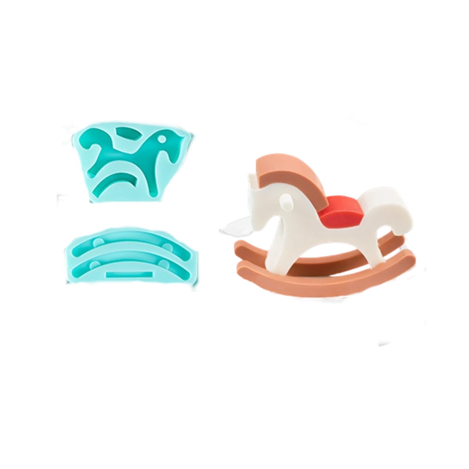 Xjdzineq Horse Shape Silicone Molds Multipurpose Silicone for Resin Casting Soap Chocolate Candy Cake Baking Tool Release Elastomer Cast
