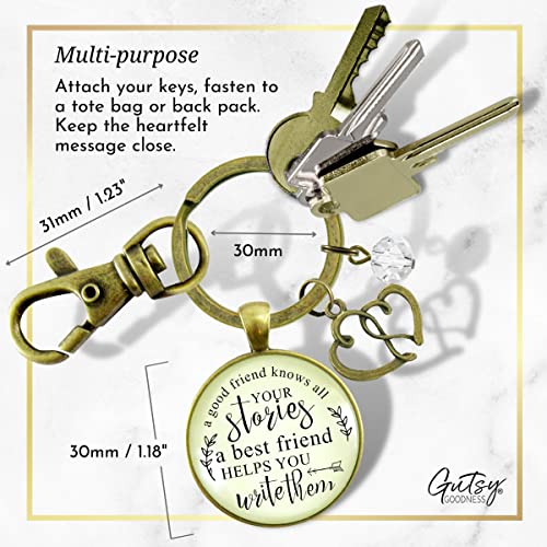 Gutsy Goodness Friendship Keychain She Knows Your Stories Inspiring Jewelry thumb #4