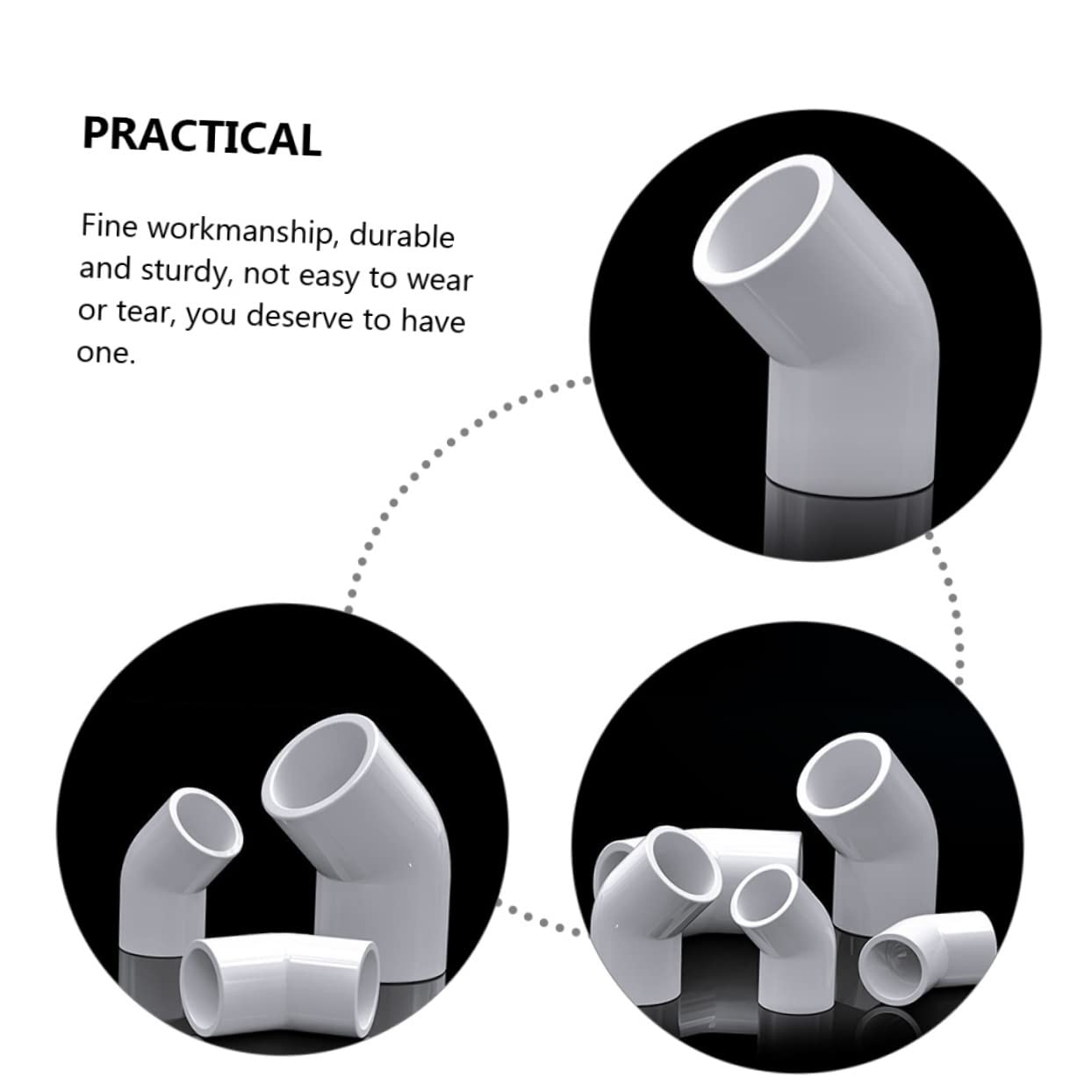MAGICLULU 3 Set Raccordi Gomito Pvc Per Applicazioni Idriche E Resistente E Facile Da Installare Per Irrigazione 10 Pezzi*3