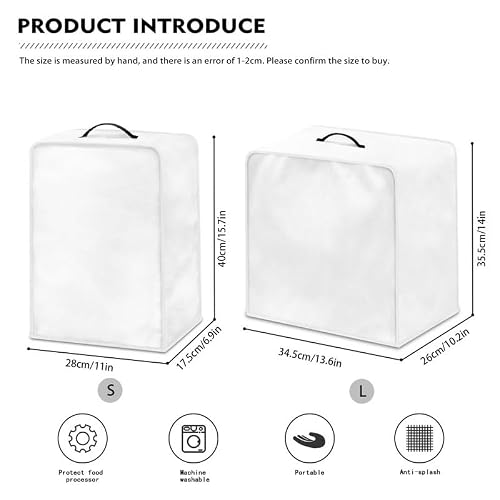 Miniatura 7 de Jndtueit Funda Para Cafetera Temática De Café, Color Blanco, Tamaño Universal, Color Marrón, 2 Tamaños Para Electrodomésticos Y Herramientas De Oficina En Casa
