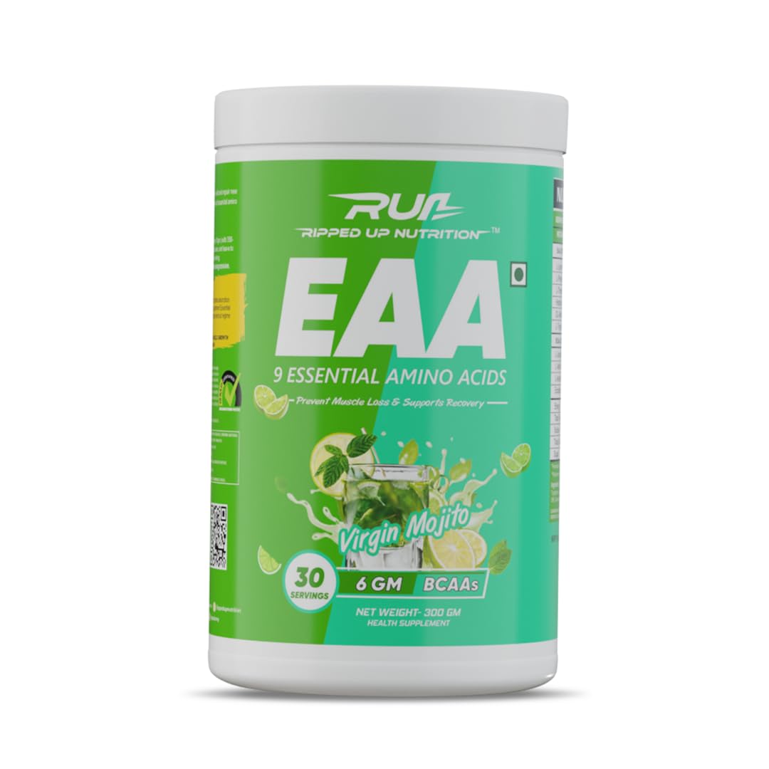 Ripped Up Nutrition BCAA + EAA Powder | Sugar Free Powerful Intra Workout | Muscle Recovery Drink with 6000mg BCAA, 9000mg EAA, | Amino Acid Supplements (30 Servings) (Virjin Mojito) (B0CYLGTTJX) Amazon Price History, Amazon Price Tracker
