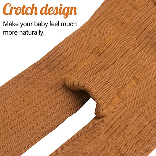 5 Pairs Toddler Little Girls Cable Knit Legging Cotton Thick Winter Footed Tights Pants Pantyhose Stocking for Kids 0-10T3