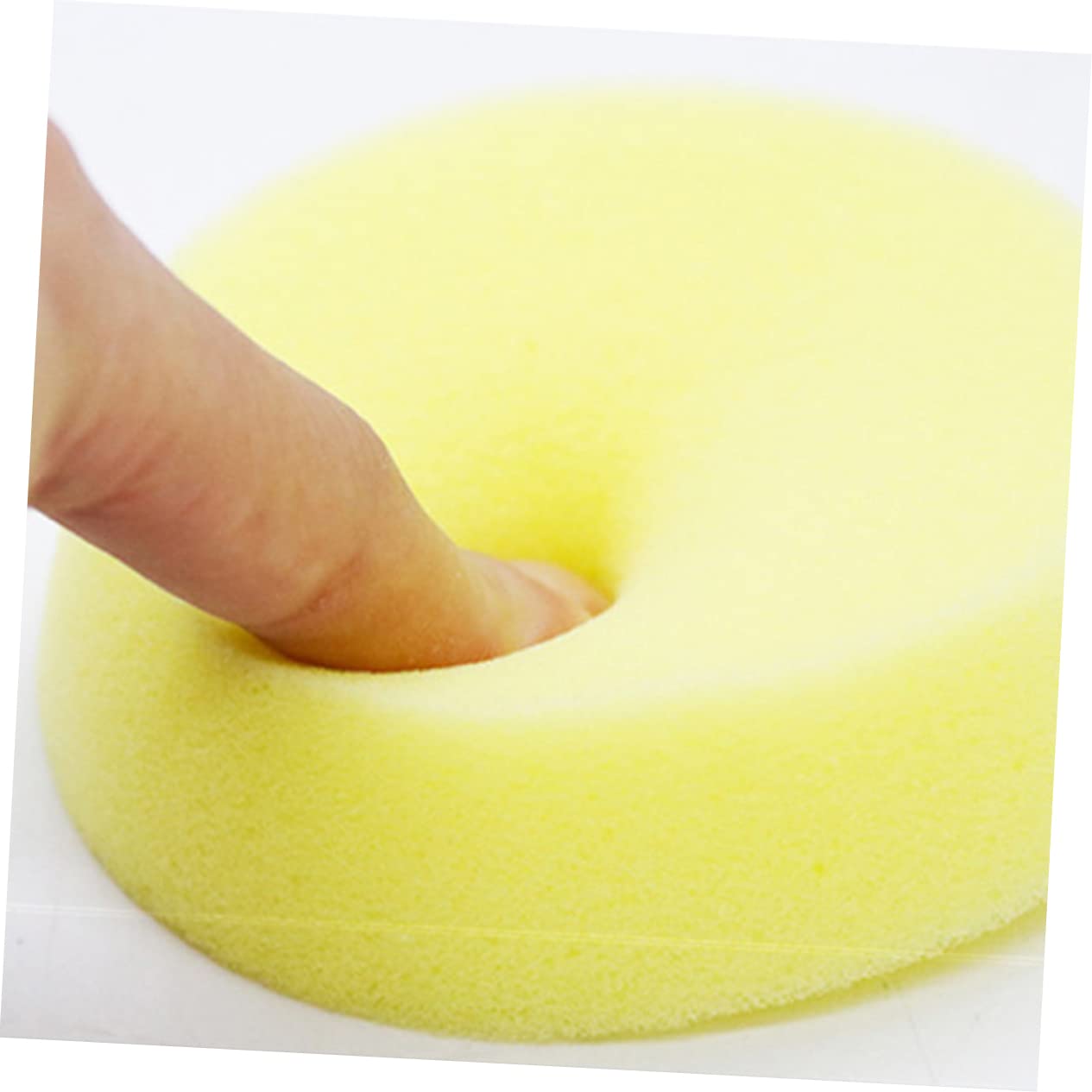 Éponge à Cirer de Nettoyage 4 Pièces en Éponge Jaune | Éponge de Cire de Voiture, Polissage et Dépoussiérage, Lot de 4 Pièces, Format Pratique pour L’entretien