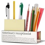 THRXOBN Veterinary Receptionist Gift, Front Desk Office Organizer for Animal Care Professionals, Thoughtful Desk Decor, Stainless Steel Pen Holder, 5.1 * 1.49 inch,WTW21
