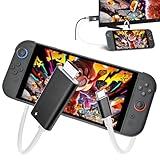 Switch 2 ドック【国内正規品 2025年新型】VOVAQI HDMI ケーブル 4K映像出力 PD急速充電 高性能チップ 遅延なし スイッチ ドック 小型 軽量化 持ち運び便利 4K@60Hz Type-C to HDMI 2.0/PD100W/USB3.0 2in1 ノートPC/スマホ/Switch2接続 プロジェクター/パソコン/テレビ出力 会議 在宅勤務(ホワイトとブラック)