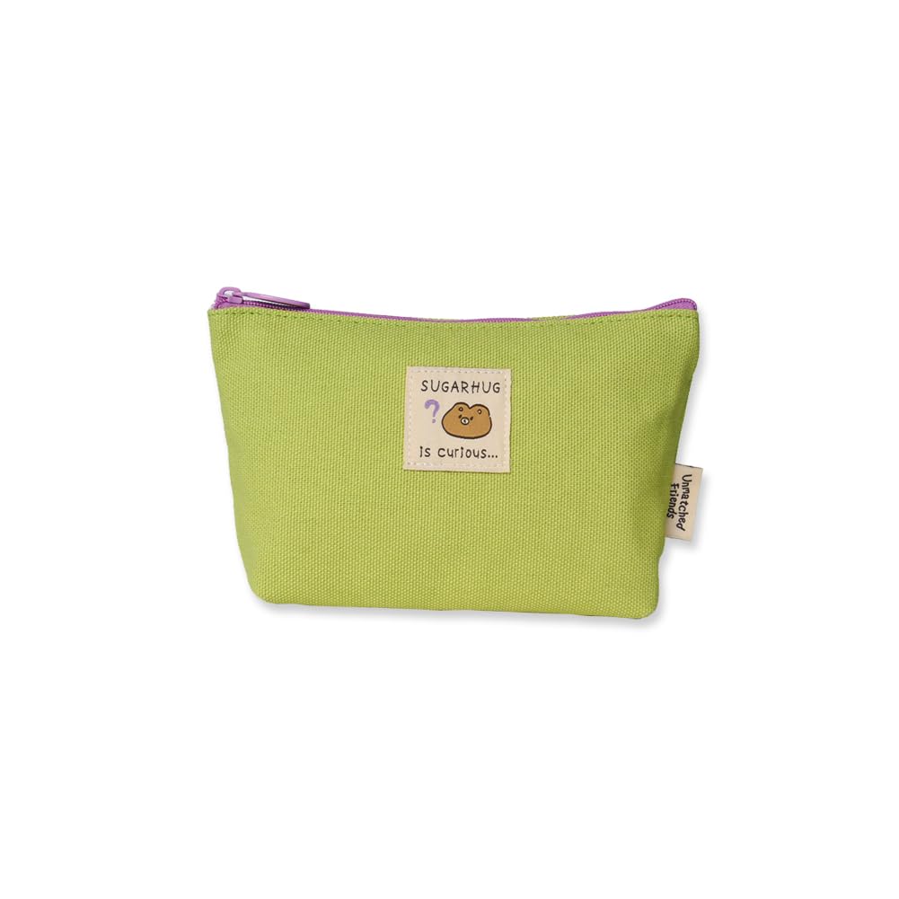 Monolike Unmatched Friends daily Pouch, Green - Pencil Pouch, Portable Pencil Bag, Pencil Case, Office Pouch case