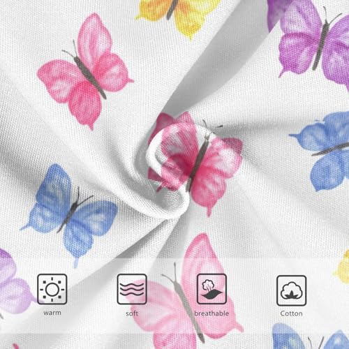 Toddler Underwear Floral 2t Cotton Cute Panties Girl Personalized Underpants Briefs Butterflies Pastel Colors White3