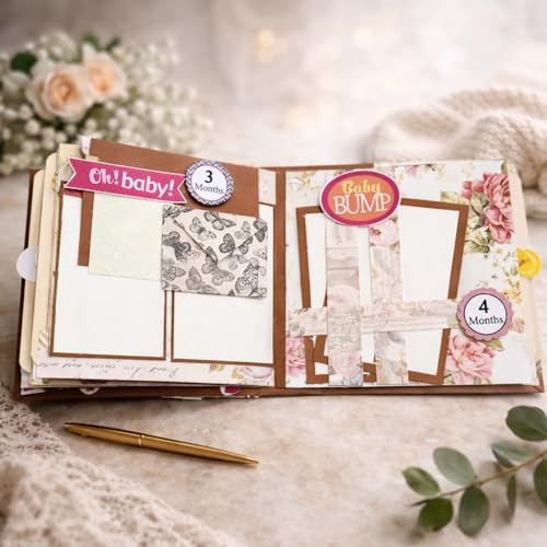 Image of Lavy'S Creations Handmade Scrapbook - Mom To Be Scrapbook- Pregnancy Journal Album