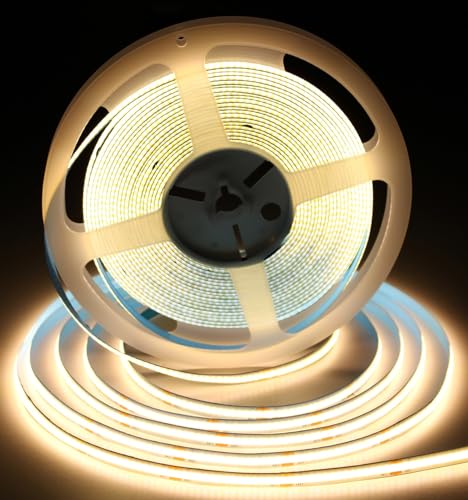 iNextStation 10M COB LED Strip Lights, 24V Warm White 3000K LED Tape Lights with Plug
