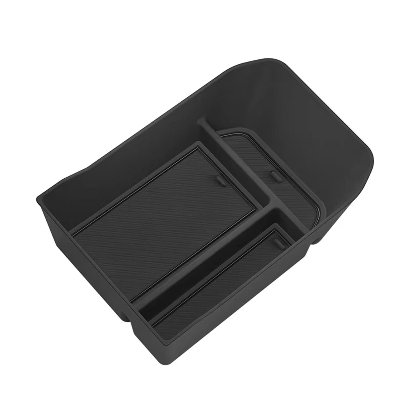 SZTMYVUW Interior Storage Box Compatible With Kia EV3 2024-2026 Car Armrest Storage Box ABS Stowing Tidying Center Console Tray Accessories Black