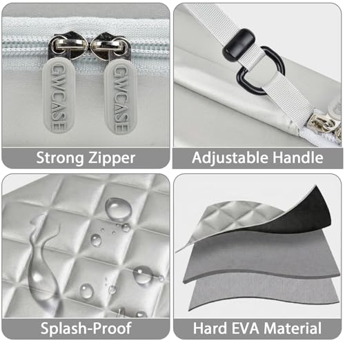 Image of Stethoscope Case Compatible with 3M Littmann Classic III /Lightweight II S.E /MDF Acoustica Deluxe Stethoscopes, Mesh Pocket for Blood Pressure Cuff and Other Accessories - Sliver White (Case Only)