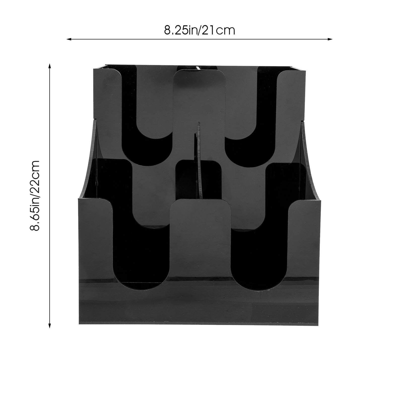 Abaodam Estante Organizador Que Ahorra Espacio y Recursos de Vasos de Papel de Acrílico Negro Diseño para Encimera Adecuado para Cafeterías y Tiendas