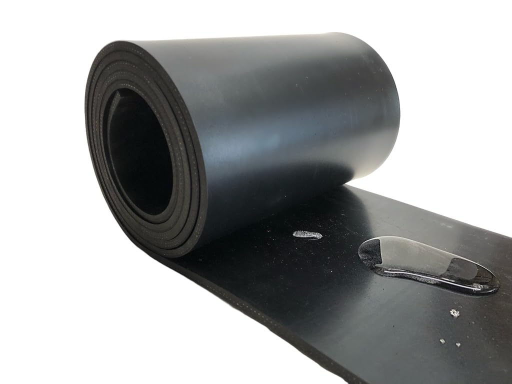 Gummistreifen mit Gewebeeinlage Stärke 10mm viele Größen Schutzmatte Gummidichtung Bodenmatte Unterleger Rüttelplatte Gummimatte Gummiunterlage Industriequalität (2500 x 80 x 10mm)