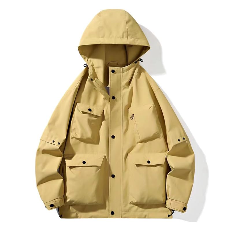 Jacket jacket men's hooded loose flow jacket waterproof and windproof tooling jacket men's and women's sportswear